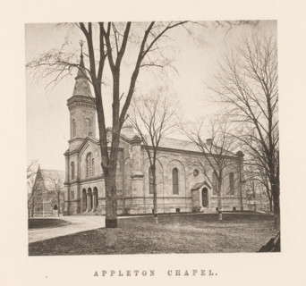 View of the Appleton Chapel of Harvard University, Appleton Chapel, page, photomechanical print, c.