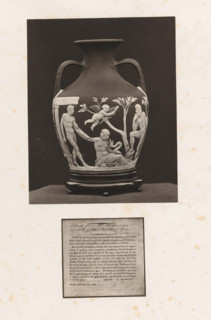 Letter and the Wedgwood replica of the Portland Vase, photograph, page, photographer: Joseph