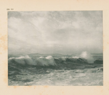 Seascape, page, photomechanical print, inscription: 'GB. XV.', monogram: 'AG', inscription: 'A wind