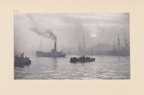 View of the Clyde near Glasgow, page, photomechanical print, inscription: 'FX', monogram: 'AG',