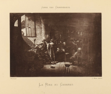 La Rixe au Cabaret, Reproduction of a painting of a quarrel in a tavern by Joos van Craesbeeck,