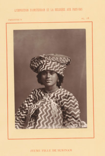 Jeune fille de Surinam, Portrait of probably Wilhelminia van Ede, page, photomechanical print,