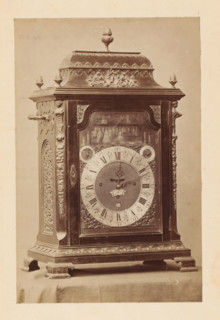 Clock, photograph, page, c. 1874 - in or before 1879, photographer, paper, albumen print, height