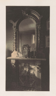 Chimney with clock in the house of Antonin Terme, photograph, page, Liège, c. 1880 - in or before