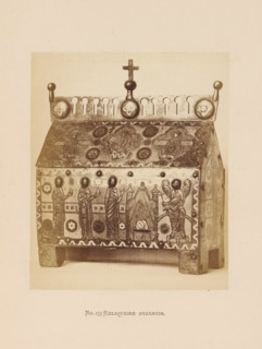 Byzantine reliquary in the form of a sarcophagus, photograph, page, inscription: 'No. 159.