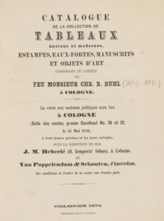 Catalogue of the collection of old and modern tables, stages, eaux-fortes, manuscripts and objets