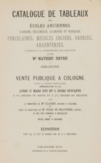 Catalogue de tableaux des écoles anciennes : flamande, hollandaise, allemande et française :