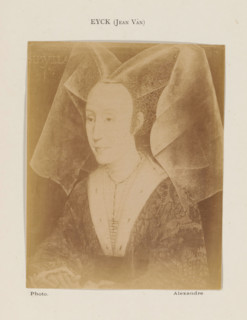 Photo reproduction of a portrait of Isabelle of Portugal by Rogier van der Weyden, photograph,