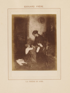 La prière du soir, Photo reproduction of La prière du soir by Pierre Edouard Frère, photograph,