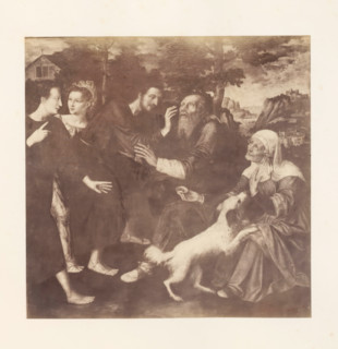 Photo reproduction of the Healing of Tobit by Jan Massijs, photograph, reproduction, page,