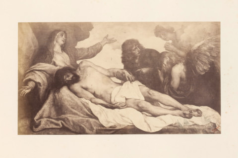 Photo reproduction of the Lamentation of Christ by Anthony van Dyck, photograph, reproduction,