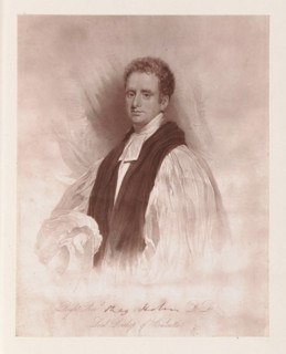 Photo reproduction of a drawing depicting a portrait of Reginald Heber, reproduction, page,