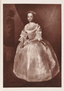 Photo reproduction of a painting depicting a portrait of Grace Naylor, reproduction, page,