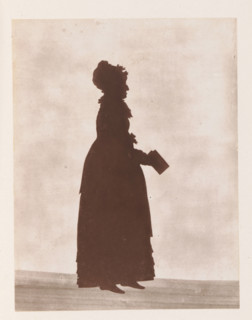 Photo reproduction of a drawing depicting a silhouette of Anna Maria Shipley, reproduction, page,