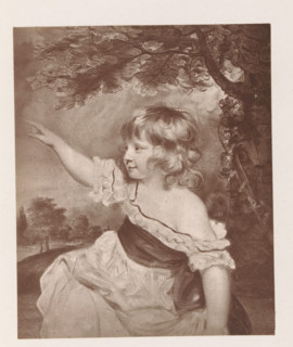 Photo reproduction of a painting depicting a portrait of Francis George Hare, reproduction, page,