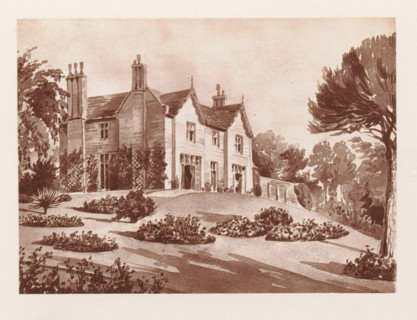 Photo reproduction of a painting depicting a view of Lime House, reproduction, page,