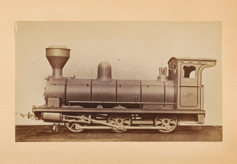 Goods steam locomotive made by Sharp, Stewart and Company, photograph, page, inscription: 'Class