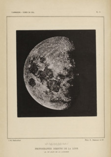 Photographie direct de la lune. Le 10e jour de la lunaison, View of the Moon, page, photomechanical