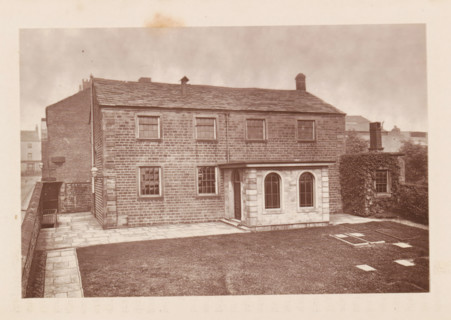 Exterior of a house at Rochdale, page, photomechanical print, Rochdale, c. 1873 - in or before
