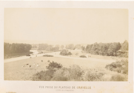 View of the Bois de Vincennes from the Plateau de Gravelle, Vue prize du Plateau de Gravelle (Côte