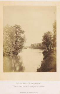 The Joinville a Champigny vue du Grand Parc de St. Maur prize de l'ile Piver, View of the Marne