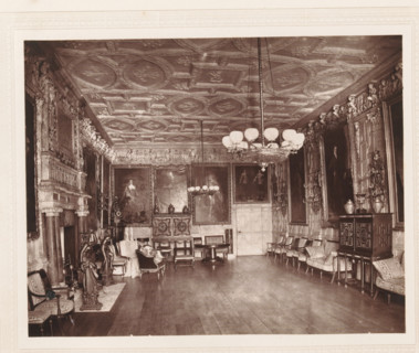 The ball room, Knole, Interior of the ballroom of Knole House, page, photomechanical print,