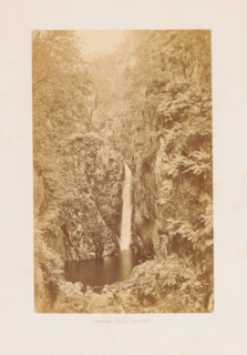 Stanley Ghyll, Eskdale, View of the Stanley Ghyll waterfall in Eskdale, photograph, page,