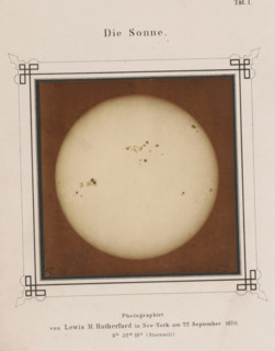 View of the sun, Die Sonne, photograph, page, number: 'Taf. I.', inscription: 'Photographirt von