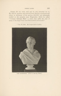 Bust of Lord Elphinstone, page, photomechanical print, caption: 'LORD ELPHINSTONE. (From a bust by