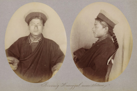 Rinzoet Havegyal, uomo tibetano, Two portraits of Rinzoet Havegyal, photograph, page, photographer: