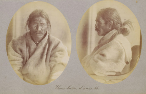 Two portraits of an unknown man, Uomo butia, d'anni 45, photograph, page, photographer: Paolo