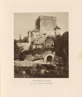 View of Schloss Angenstein, Angenstein Castle in the Valley of Moutier, page, photomechanical