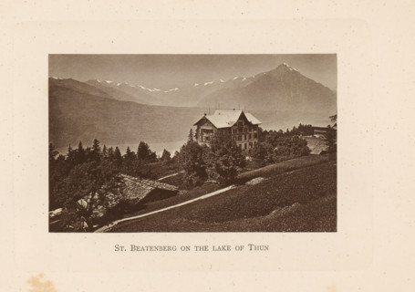 St. Beatenberg on the lake of Thun, View of a house in Beatenberg on Lake Thun, page,