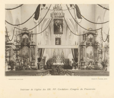 Interior of the L'Eglise des Cordeliers in Fribourg, Intérieur de l'église des RR. PP. Cordeliers