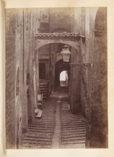 View of a street, presumably in Italy, photograph, page, Italy, c. 1850 - in or before 1860,