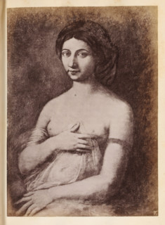 Photo reproduction of a drawing after La Fornarina by Raphael, photograph, reproduction, page,