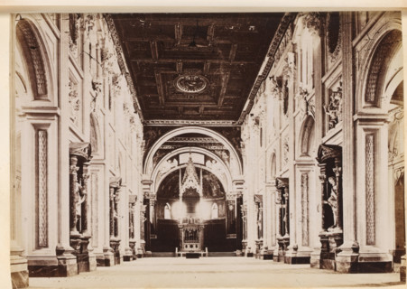 Interior of St. John Lateran in Rome, photograph, page, St. John Lateran, c. 1850 - in or before
