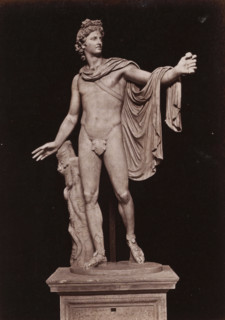 Apollo Belvedere in the Vatican Museums, photograph, page, Vatican Museums, c. 1850 - in or before