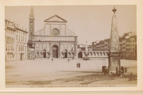 Firenze. Facciata della Chiesa di Santa Maria Novella, compluta da LB Alberti ?, Facade of the