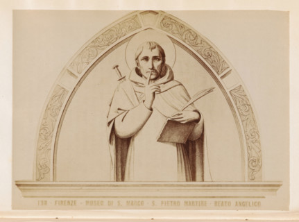 Firenze- Museo di S. Marco - S. Pietro martire - Beato Angelico, Photo reproduction of a print