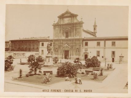 The monastery of San Marco, book, inscription: 'ex libris SFJ', inscription: 'G Giannini books