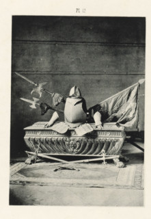 Sarcophagus with armor and weapons, page, photomechanical print, number: 'Pl 42', Barcelona (city),