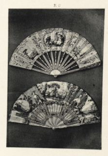 Two fans, page, photomechanical print, number: 'Pl 47', Barcelona (city), c. 1880 - in or before