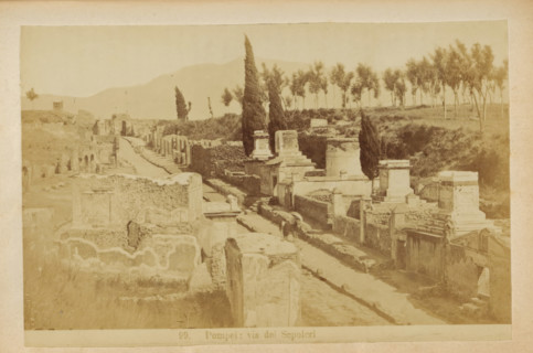 Pompeii: via dei Sepolcri, Via dei Sepolcri in Pompeii, photograph, page, number: '99.', c. 1878 -