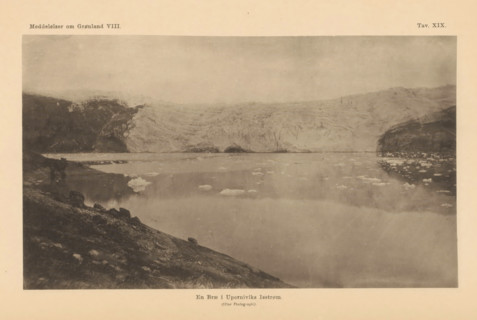 En Brae i Uperniviks Isstrøm, Glacier and the Upernavik Ice Stream, page, photomechanical print,