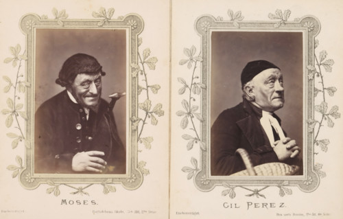 Moses, Portrait of Joachim Ludvig Phister as Moszes, photograph, page, inscription: 'Eneberettiget