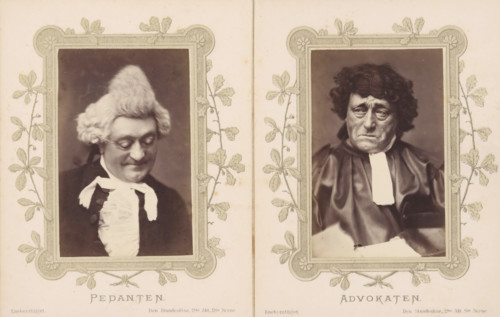 Portrait of Joachim Ludvig Phister as a lawyer from Den Stundesløse, Advokaten, photograph, page,