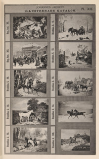 Photo reproduction of ten paintings, Johannes Jaeger's Illustrerade Catalog, reproduction, page,