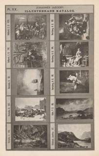Photo reproduction of ten paintings of landscapes and genre scenes, Johannes Jaeger's Illustrerade
