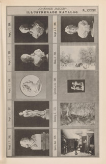 Photographic reproduction of presumably six sculptures and four paintings or prints, Johannes